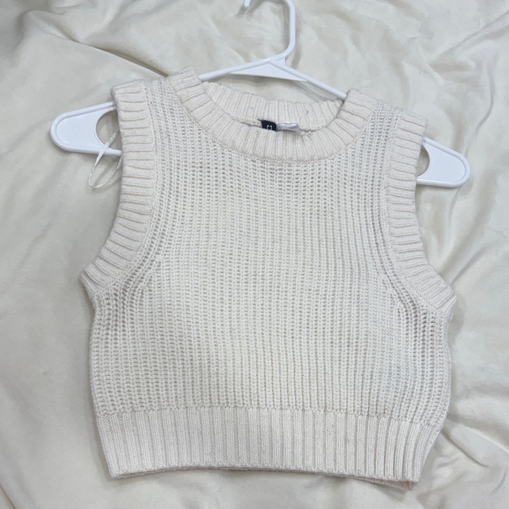H&M Cream Tank Sweater